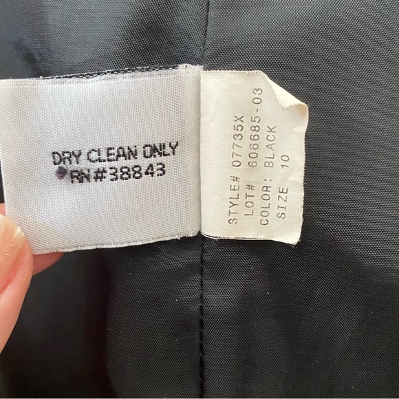 Larry Levine Wool Cashmere Blend Classic Classy Coat Black Women’s size 10 - Picture 10 of 13